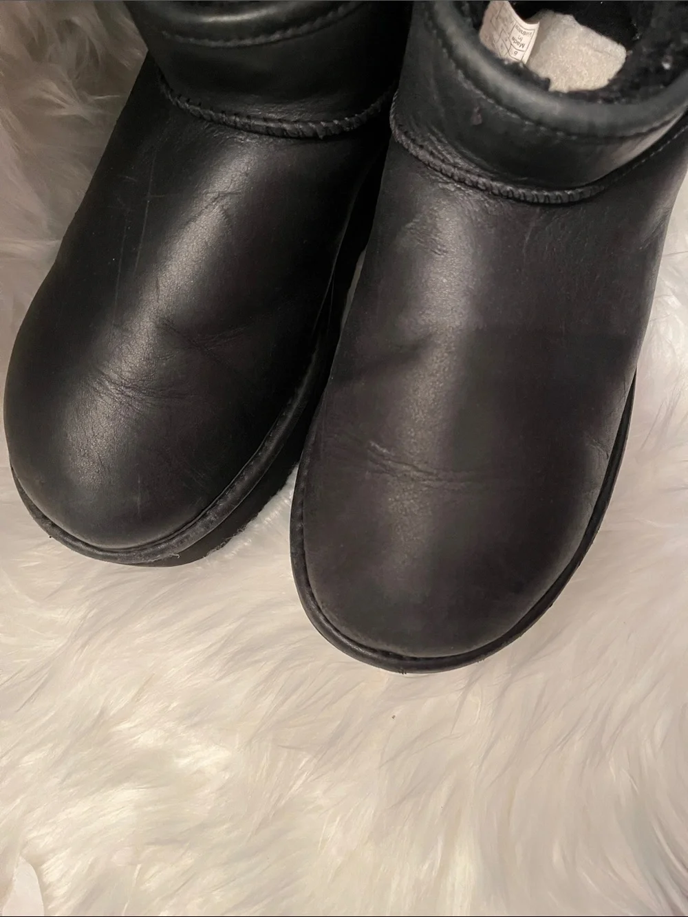 Ugg leather platform boots